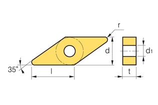 Пластина Korloy VNMG 160408-VF NC5330