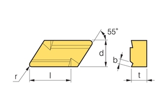 Пластина Korloy KNUX 160410L11 NC5330
