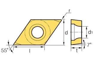 Пластина Korloy DCET 11T302MFR-KF PC8110