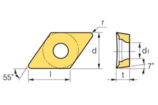 Пластина Korloy DCGT 070202-AK H10