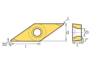 Пластина Korloy VCET 110301MFR-KF PC8110