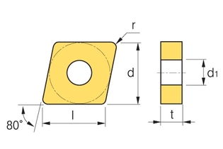 Пластина Korloy CNMG 120408-GR NC6215