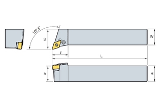 Державка Korloy PDQNR/L2020-K11-5N