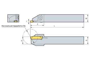 Державка Korloy MGEHR/L1212-Х15А