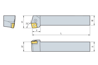 Державка Korloy PCKNR/L 2525-M12