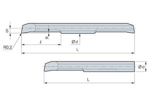 Резец Korloy c двумя режущими кромками MBR 0810
