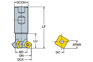 RA215.64-32M32-4512 Фреза для обработки фасок U-Max® (sandvik)