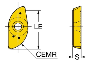 R216-12 02 M-M 1025 Режущая пластина со сферическим концом CoroMill® 216 (sandvik)