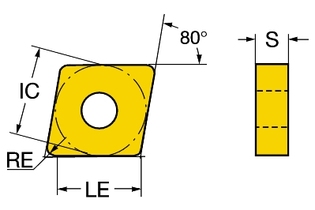 CNMG 12 04 04-WF 1525 Режущая пластина T-Max® P для точения (sandvik)