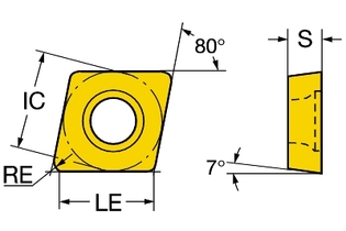 CCMT 12 04 08-PM 1525 Режущая пластина CoroTurn® 107 для точения (sandvik)