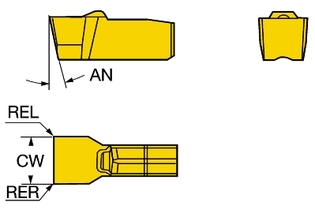N151.3-A185-40-4G 1125 Режущая пластина T-Max® Q-Cut для обработки канавок (sandvik)