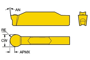 N123H1-0475-RO 1125 Режущая пластина CoroCut® 1-2 для профильной обработки (sandvik)