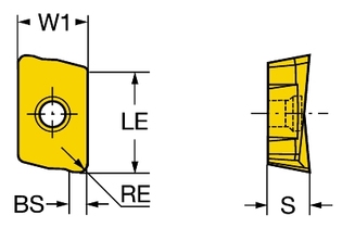 R390-18 06 64H-PL 1025 Режущая пластина для фрезы CoroMill® 390 (sandvik)