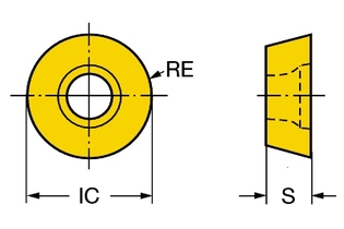 R300-1032E-PM 1025 Режущая пластина CoroMill® 300 для фрезерования (sandvik)