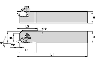 Державка NAS 1098786 NASR1616K3Q NASR1616K3Q