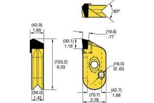 Wall Cutter Single Cut Splitter • KFWC4270153LNSS 5379522 KFW42L KFW42L kennametal