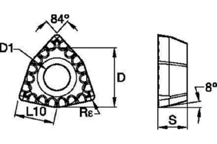 Drill Fix™ DFT™ • DS Inserts 6025821 DFTX20204DS DFTX20204DS kennametal