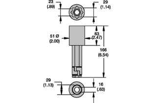 Переходной патрон с двойным квадратом 5/8 и 7/8 и 1-1/8 2461029 5450 3 CHUCK ADAPTER 5450 3 CHUCK ADAPTER kennametal