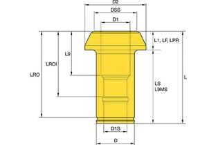 43mm Series 2271626 U170 K225SP IH BUSHING U170 K225SP IH BUSHING kennametal