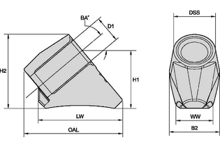 Серия K225 Slim 3877870 K225S SLIMLINE BLOCK K225S SLIMLINE BLOCK kennametal
