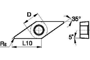 VCGW • Легкие режимы резания 5330167 VCGW160404S01225MT VCGW331S0525MT kennametal