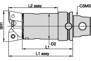 eBore™ • Двузубая фреза для растачивания • KM™ 6655280 KM80TC150 KM80TC150 kennametal