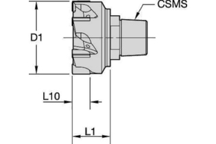 PCD Modular Reamer • R420 • Internal Coolant • Taper Shank • Inch 6761033 R420M16252H6SF R420M16252H6SF kennametal