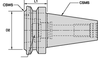 Адаптеры AD/B JIS B6339 для перехода с BT на KR 3554372 BT40BKR32030M BT40BKR32030M kennametal
