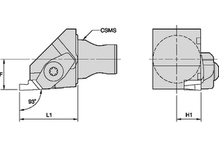 NS 93° • KM20/KM25 Mini Cutting Units 2399503 KM25NSL430 KM25NSL430 kennametal