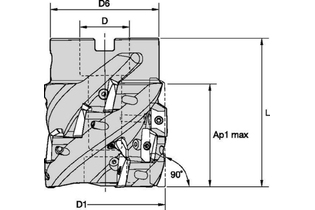 Mill 1-14™ Helical Shell Mills • Slot and Profile • Метрическая система 3743041 M1H63T4R65A27S90ED14C12 M1H63T4R65A27S90ED14C12 kennametal